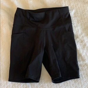 All in Motion Black Biker Short with Pockets - S